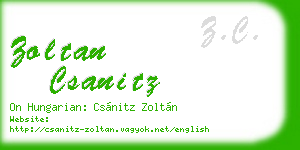zoltan csanitz business card
