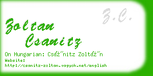 zoltan csanitz business card